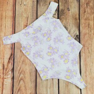 Intimately Free People So Much Printed Ivory Combo Body Suit Womens Size Large